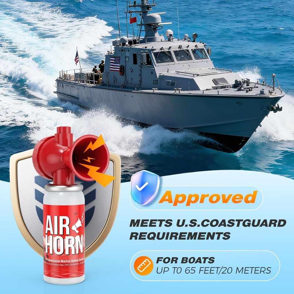 Nicehill Air Horn, 122dB Boat Horn for Safety & Emergency Signal 1 Pack Red - Image 9