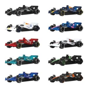 Hot Wheels Formula 1 2025 10-Pack, Set of 10 1:64 Scale Die-Cast Toy Cars Featuring All 10 F1 Racing Teams