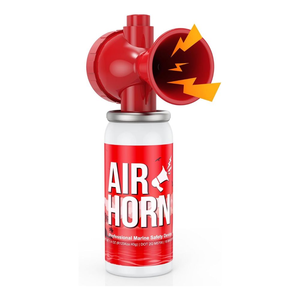 Nicehill Air Horn, 122dB Boat Horn for Safety & Emergency Signal 1 Pack Red