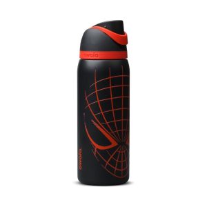 Owala Marvel Spider-Man FreeSip Insulated Stainless Steel Water Bottle, 32 oz, Night Watch, Reusable Bottle with Straw, Locking Push-Button Lid