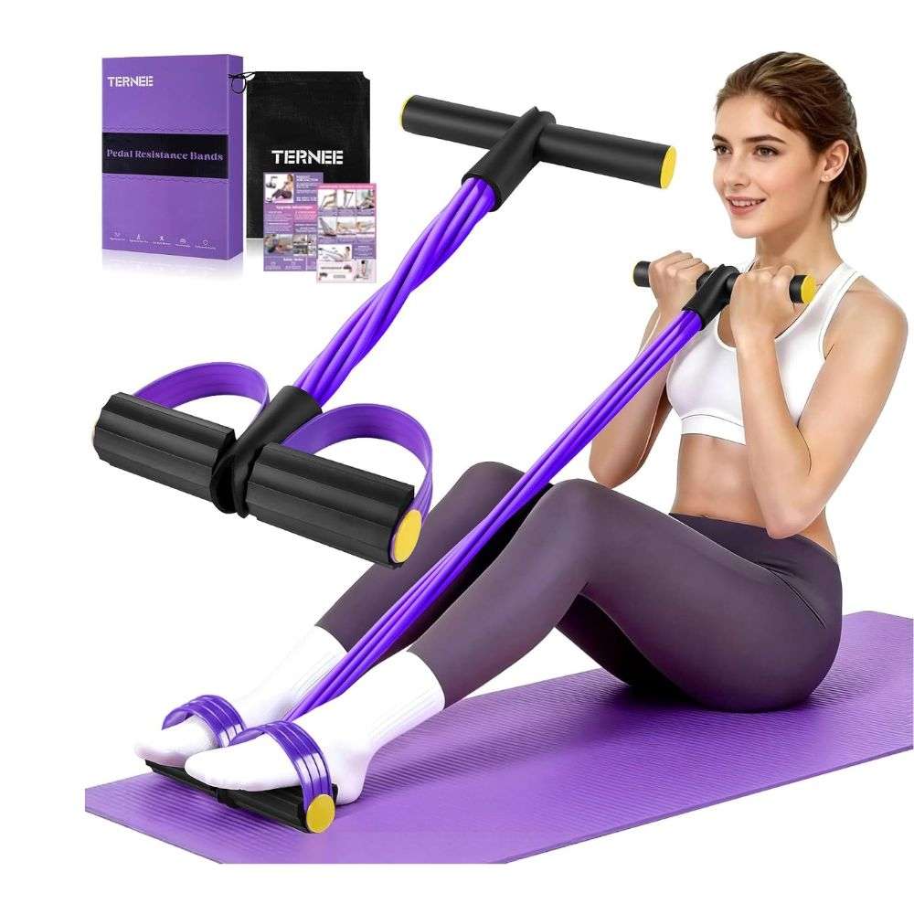 Pedal Resistance Band with Handle, Foot Pedal Resistance Band for Women