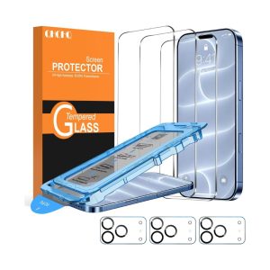 QHOHQ for iPhone 18 Pro Screen Protector, 9H+ Tempered Glass, 3+3 Pack