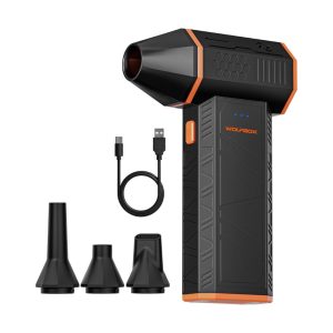 WOLFBOX MegaFlow 50 Compressed Air Duster, 110,000 RPM, 3-Gear Adjustable