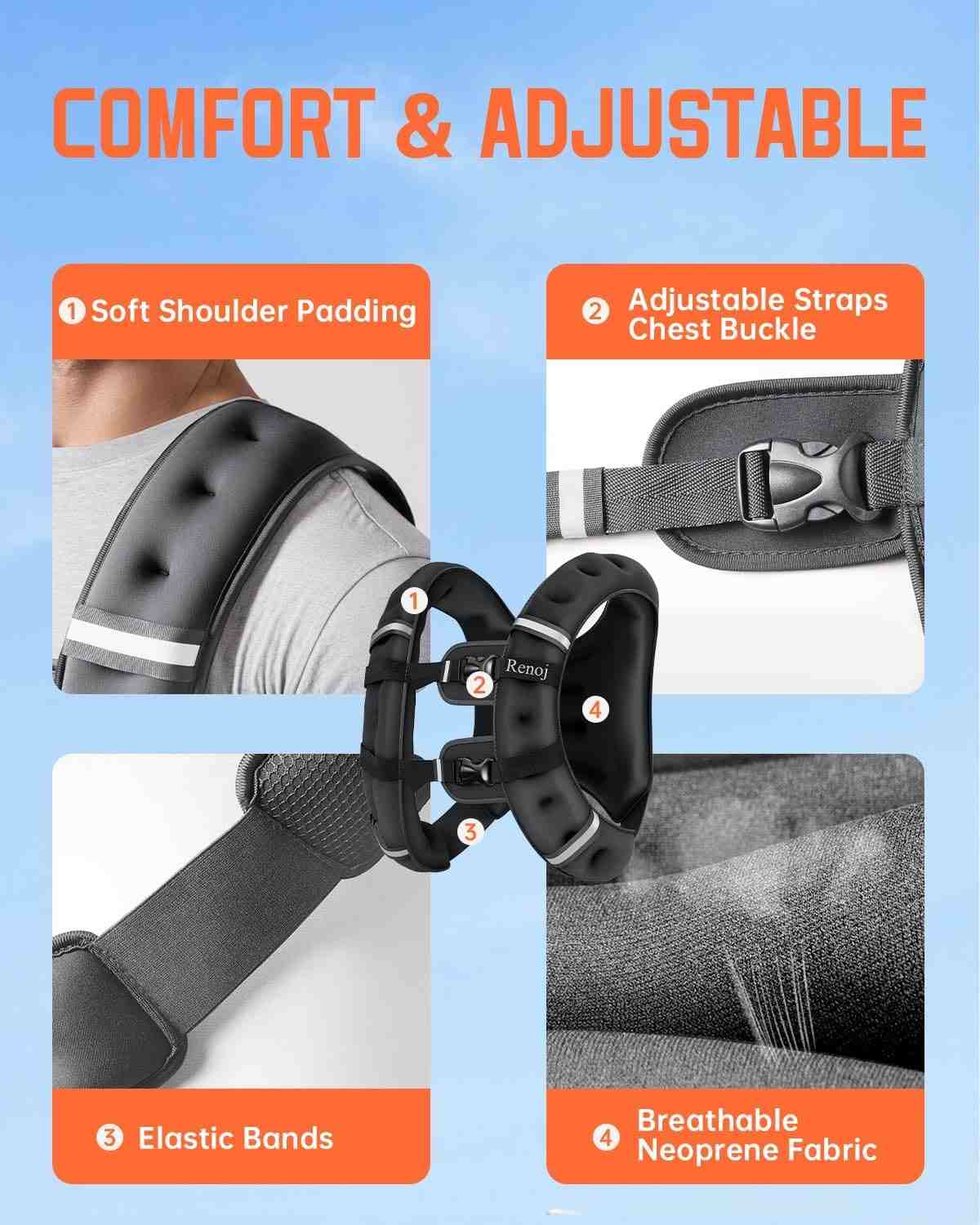 Renoj Weighted Vest for Women Men - Image 3