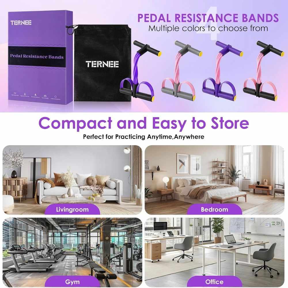 Pedal Resistance Band with Handle, Foot Pedal Resistance Band for Women - Image 7