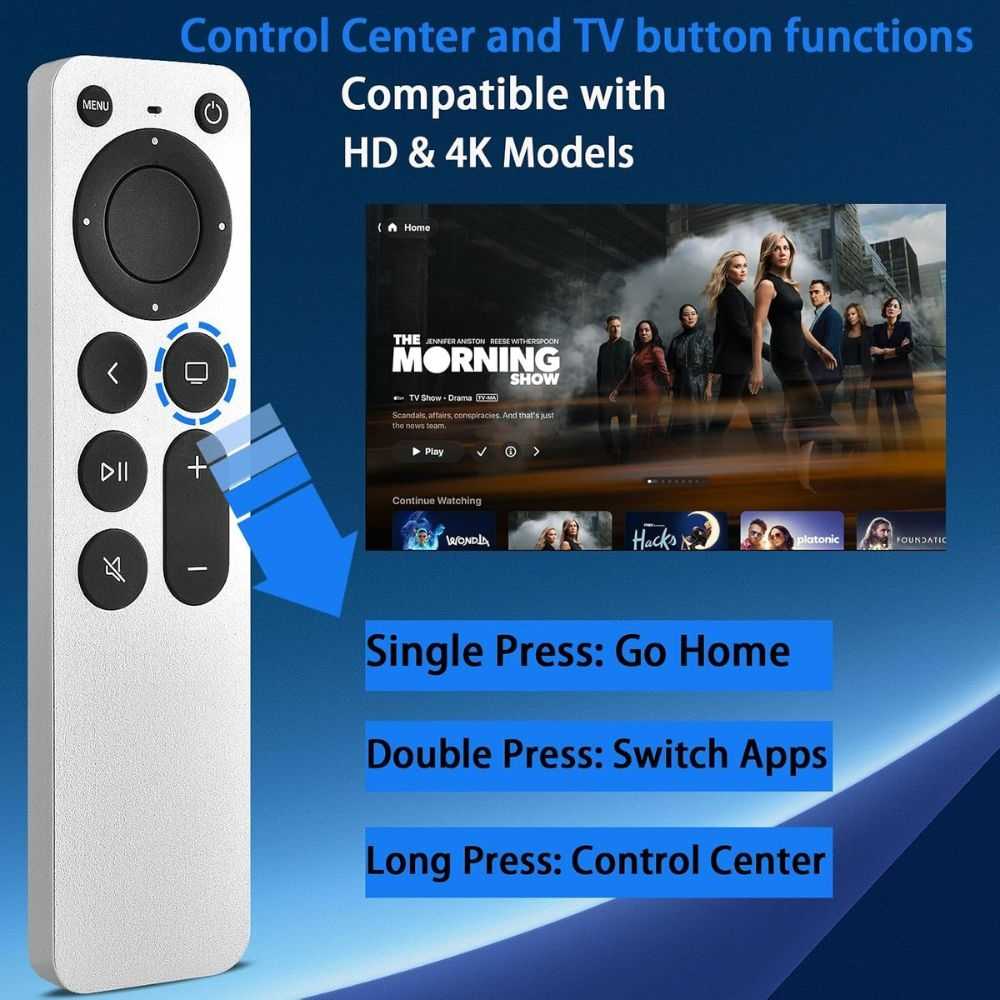 Replacement for Apple TV Remote,for Apple TV HD/4K(1-3Gen),Apple TV Gen 1-3 - Image 4