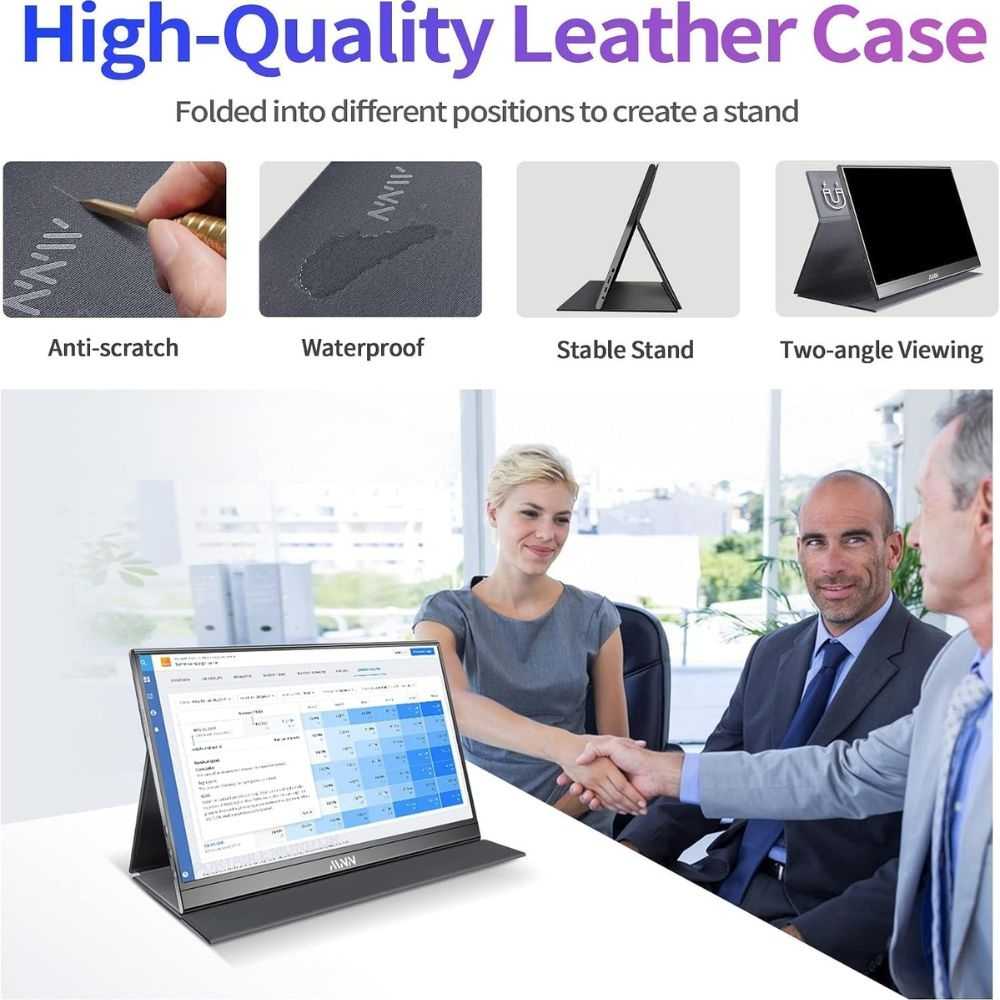 MNN 15.6" FHD 60Hz Portable Monitor USB-C HDMI IPS HDR Gaming Laptop - Image 4