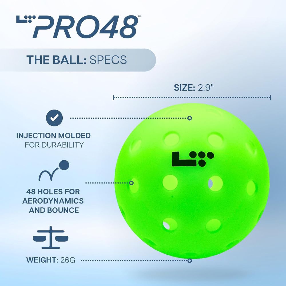 LT Pro 48 Pickleball – Official PPA Tour Ball with 48 Holes & Durable 2-Piece Construction - Image 6