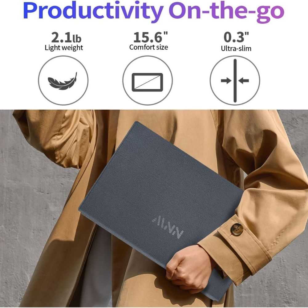 MNN 15.6" FHD 60Hz Portable Monitor USB-C HDMI IPS HDR Gaming Laptop - Image 5