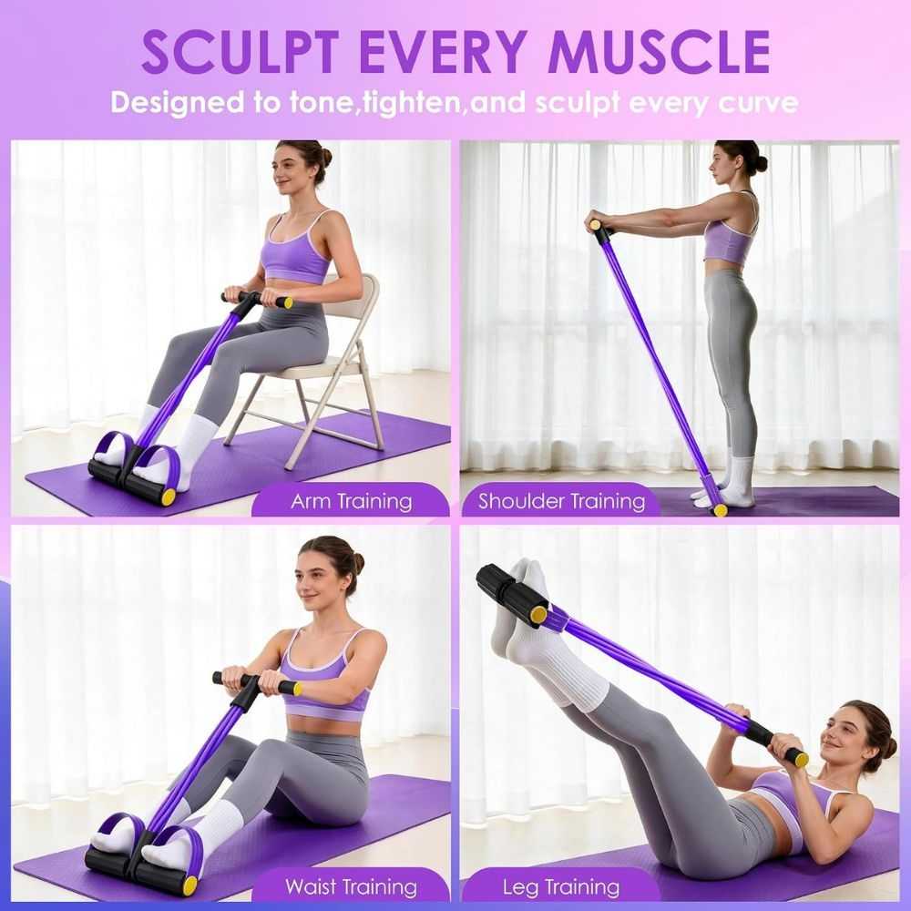 Pedal Resistance Band with Handle, Foot Pedal Resistance Band for Women - Image 5