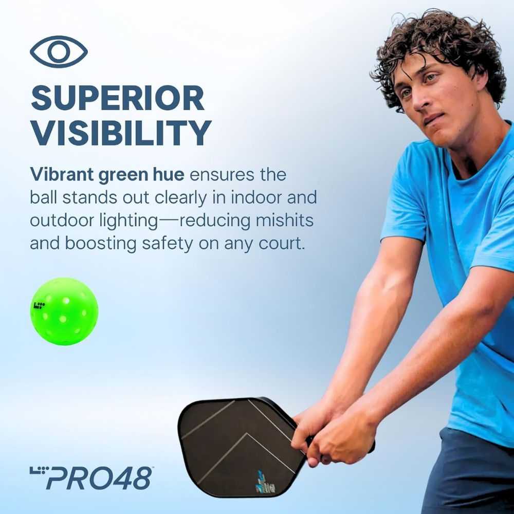 LT Pro 48 Pickleball – Official PPA Tour Ball with 48 Holes & Durable 2-Piece Construction - Image 5